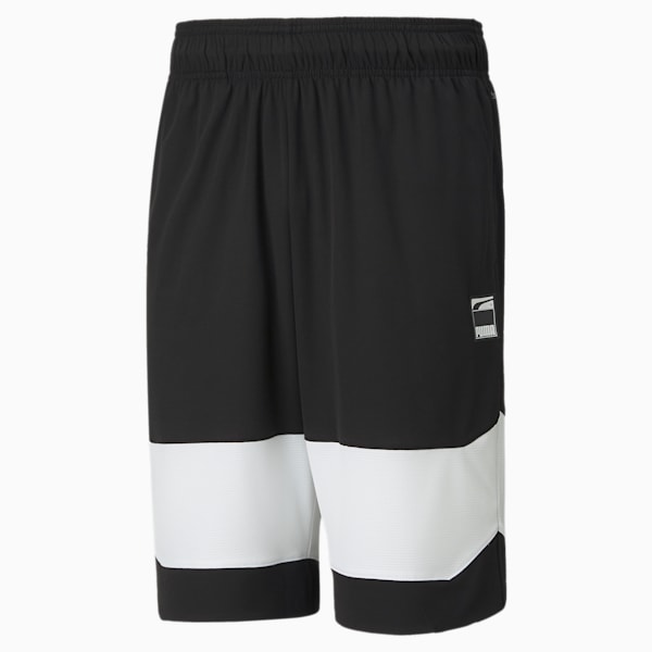 Ultimate Knitted Men's Basketball Shorts, Puma Black-Puma White, extralarge-IND