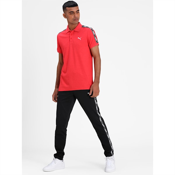 Tape Pique Men's Slim Fit Polo, High Risk Red Heather, extralarge-IND