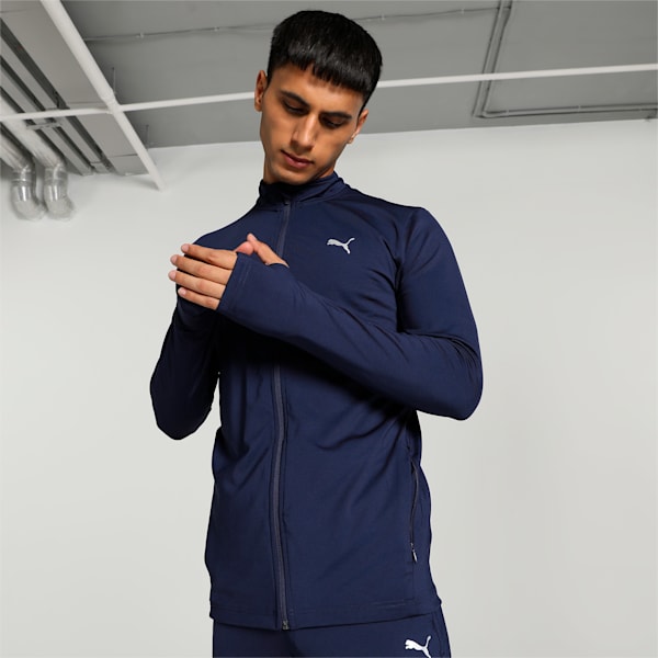 Active Full-Zip Slim Fit Jacket, Peacoat, extralarge-IND