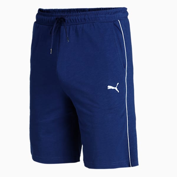Slub Men's Slim Shorts, Elektro Blue, extralarge-IND
