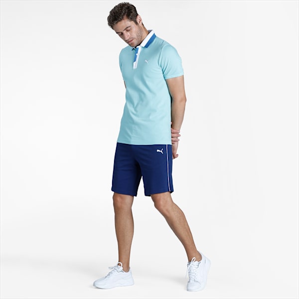Slub Men's Slim Shorts, Elektro Blue, extralarge-IND