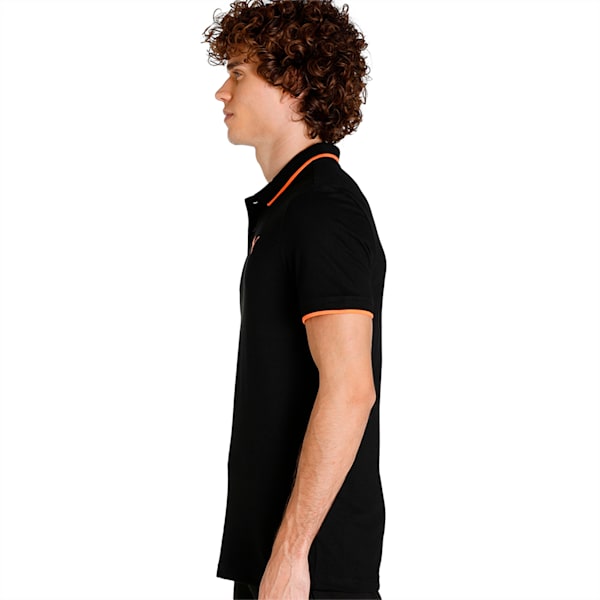 Collar Tipping Heather Slim Fit Men's Polo, Puma Black