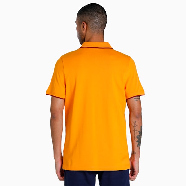 Collar Tipping Heather Slim Fit Men's Polo, Apricot