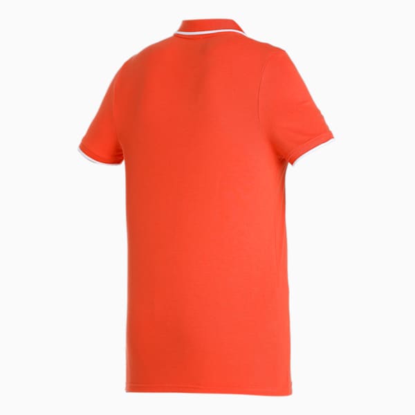 Collar Tipping Heather Men's Slim Fit Polo, Chili Powder, extralarge-IND