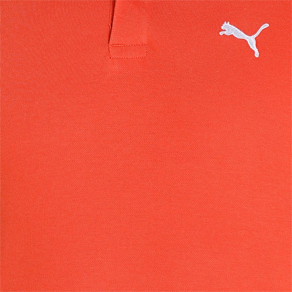 Collar Tipping Heather Slim Fit Men's Polo, Chili Powder