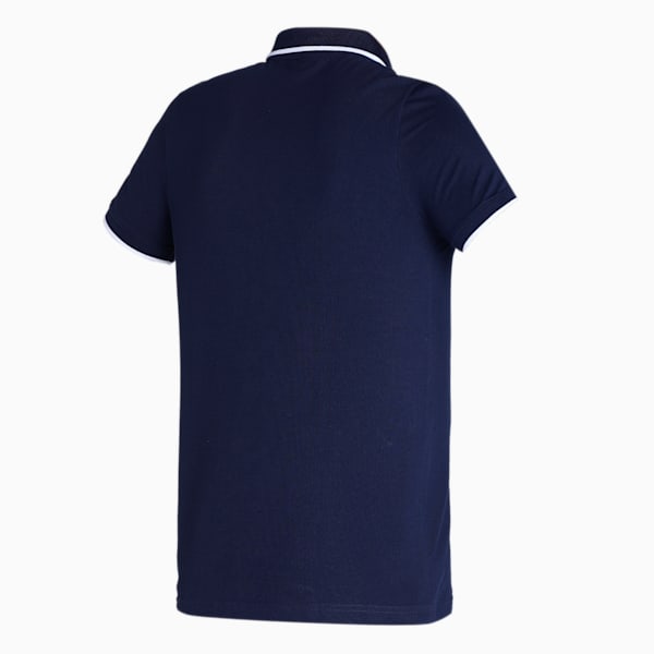 Collar Tipping Heather Men's Slim Fit Polo, PUMA Navy-PUMA White, extralarge-IND