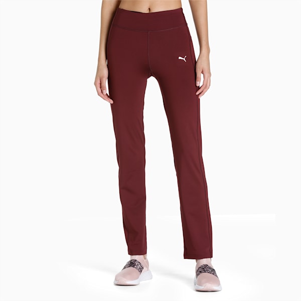 Women's Straight Leg Pants, Aubergine, extralarge-IND