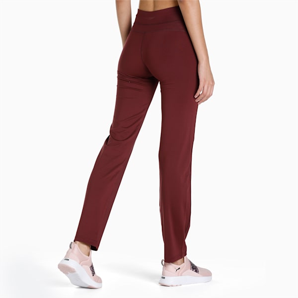 Women's Straight Leg Pants, Aubergine, extralarge-IND