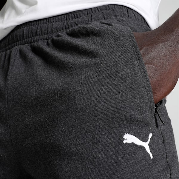 Zippered Jersey Men's Regular Fit Shorts, Dark Gray Heather-cat, extralarge-IND