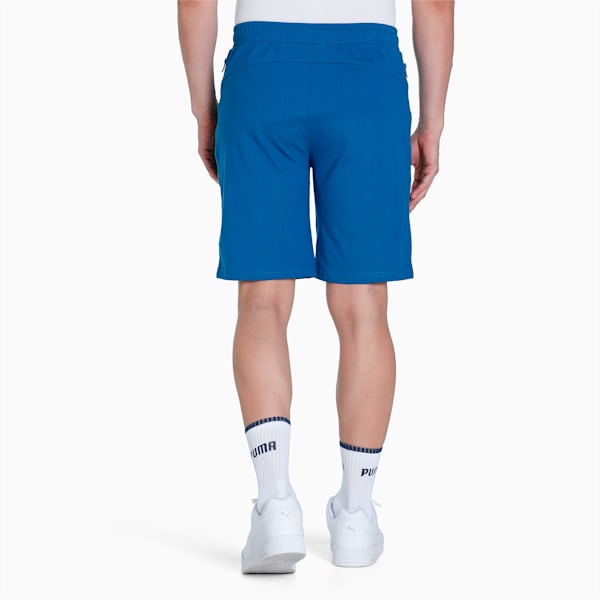 Zippered Jersey Men's Regular Fit Shorts, Lake Blue, extralarge-IND