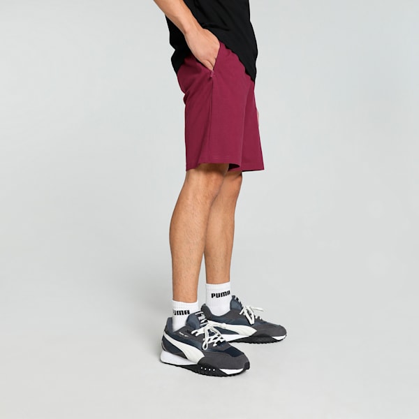 Zippered Jersey Men's Regular Fit Shorts, Team Regal Red, extralarge-IND