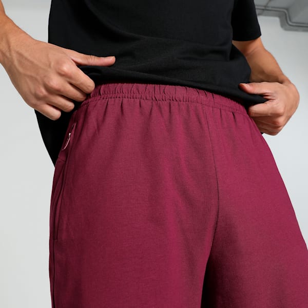 Zippered Jersey Men's Regular Fit Shorts, Team Regal Red, extralarge-IND