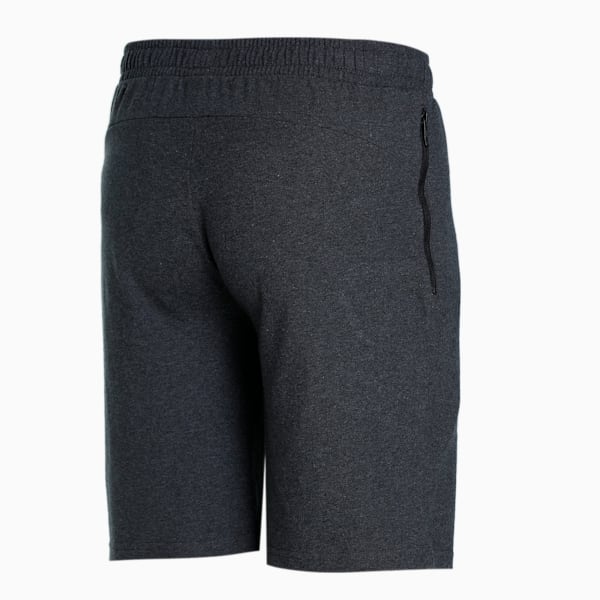 Zippered Jersey Men's Regular Fit Shorts, Dark Gray Heather, extralarge-IND