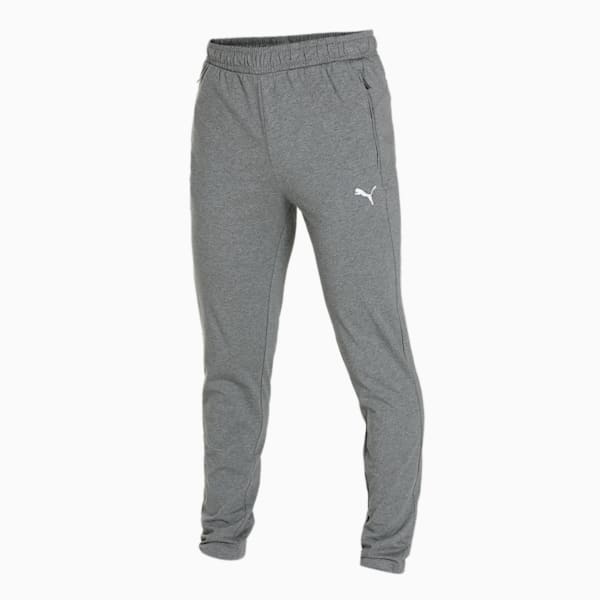 Zippered Jersey Men's Regular Fit Sweatpants, Medium Gray Heather, extralarge-IND