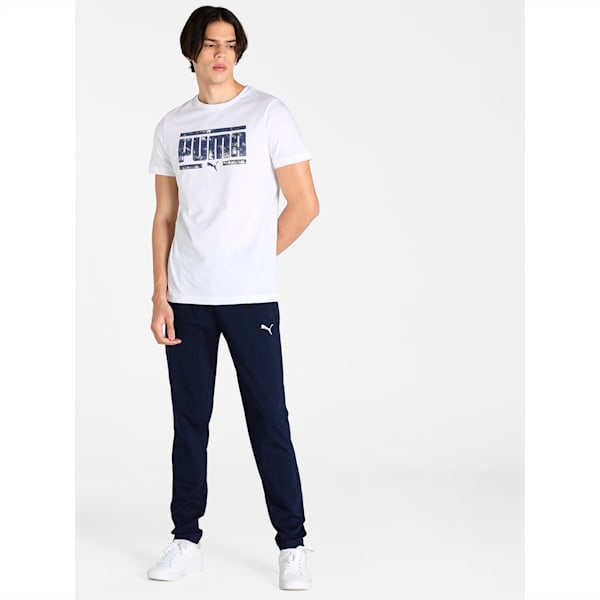 Zippered Jersey Men's Regular Fit Sweatpants, Peacoat, extralarge-IND