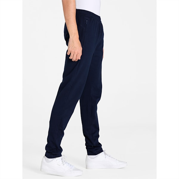 Zippered Jersey Men's Regular Fit Sweatpants, Peacoat, extralarge-IND