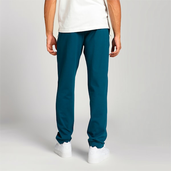 Zippered Jersey Men's Regular Fit Sweatpants, Ocean Tropic, extralarge-IND