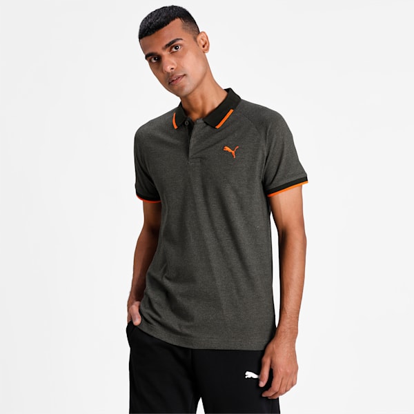 Men's Pique Polo T-shirt, Forest Night Heather, extralarge-IND