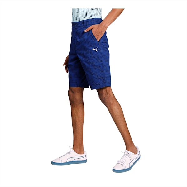 one8 Virat Kohli Men's  AOP Chino Shorts, Elektro Blue
