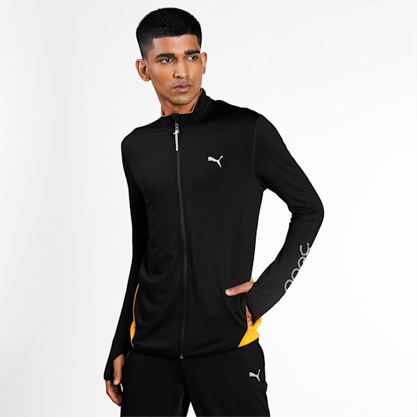 PUMA x one8 Men's Full Zip Jacket, Zinnia, extralarge-IND