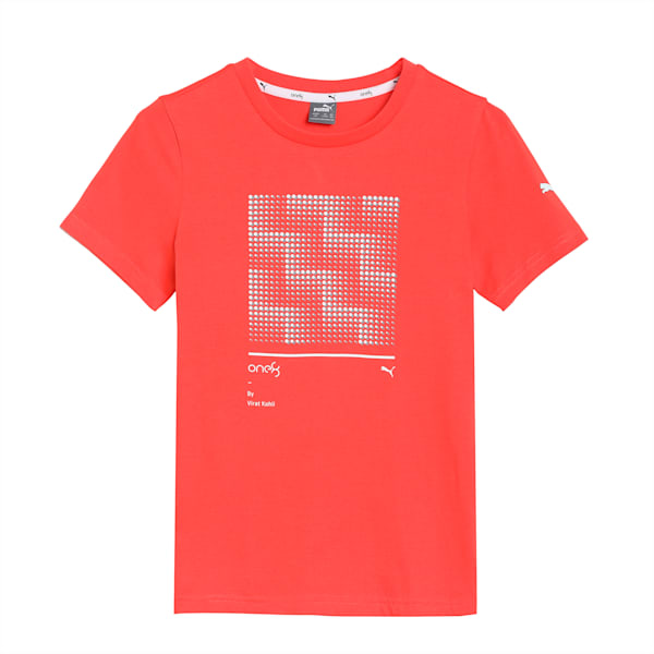 PUMA x one8 Boy's T- Shirt, Hot Coral, extralarge-IND