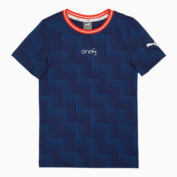 PUMA x one8 Boy's Printed T-shirt, Elektro Blue, extralarge-IND