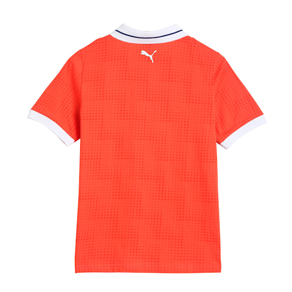 PUMA x one8 Printed Boy's Regular Fit Polo, Hot Coral, extralarge-IND