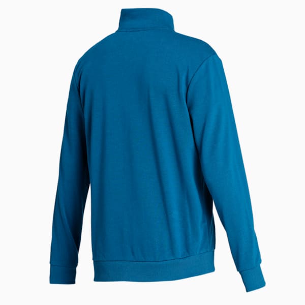 Essential Men's Long Sleeves Track Jacket, Digi-blue, extralarge-IND