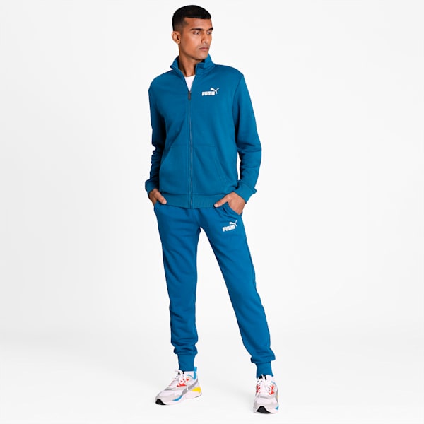 Essential Men's Long Sleeves Track Jacket, Digi-blue, extralarge-IND