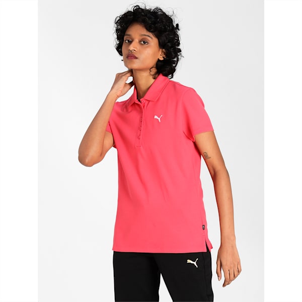 PUMA Women's Regular Fit Polo, Paradise Pink, extralarge-IND