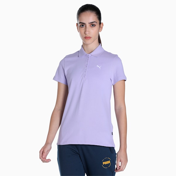 PUMA Women's Regular Fit Polo, Vivid Violet, extralarge-IND