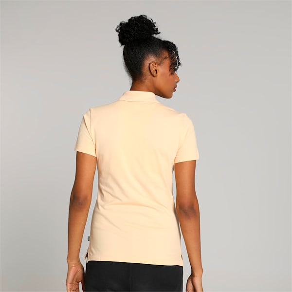 PUMA Women's Regular Fit Polo, Peach Fizz, extralarge-IND