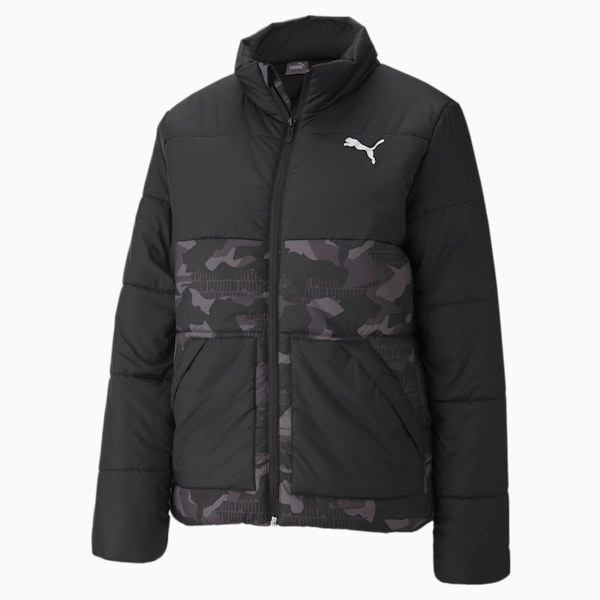 Essential+ Graphic Padded Women's Jacket, Puma Black, extralarge-IND