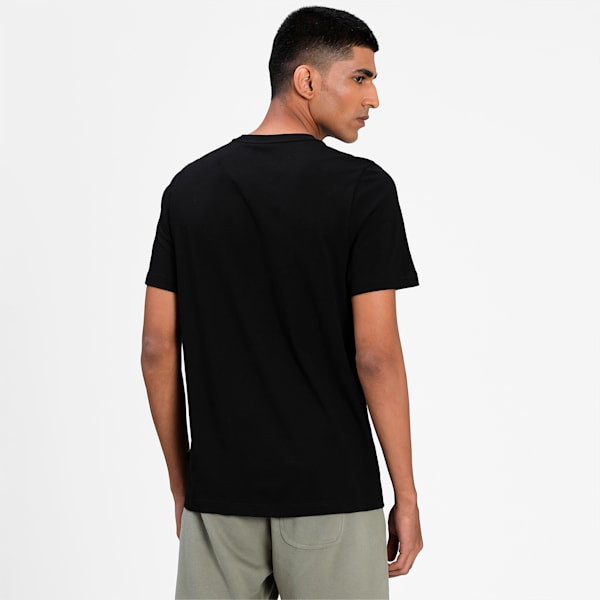 Camo Graphic Men's  T-shirt, Cotton Black