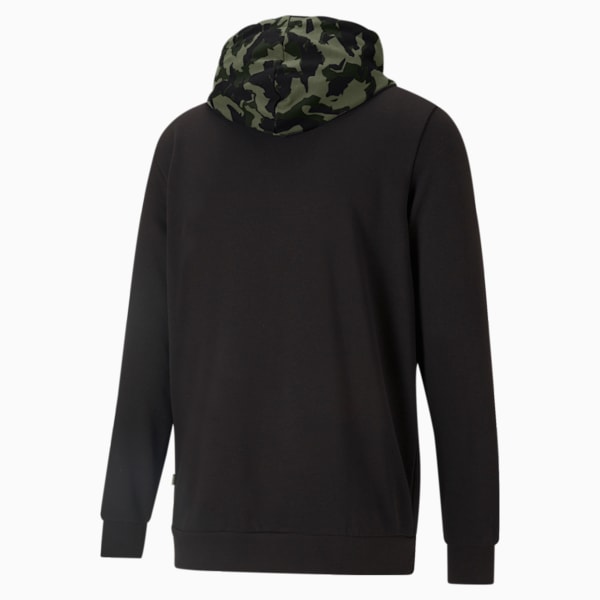 Camo Men's Graphic Hoodie, Cotton Black, extralarge