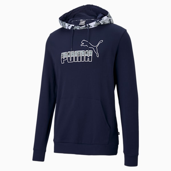 Core Camo Graphic Men's Regular Fit Hoodie, Peacoat, extralarge-IND