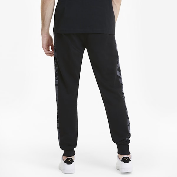 Core Camo All Over Print Men's Regular Fit Sweatpants, Cotton Black-AOP, extralarge-AUS