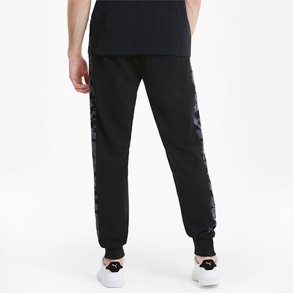 Core Camo Men's AOP Sweatpants, Cotton Black-AOP, extralarge