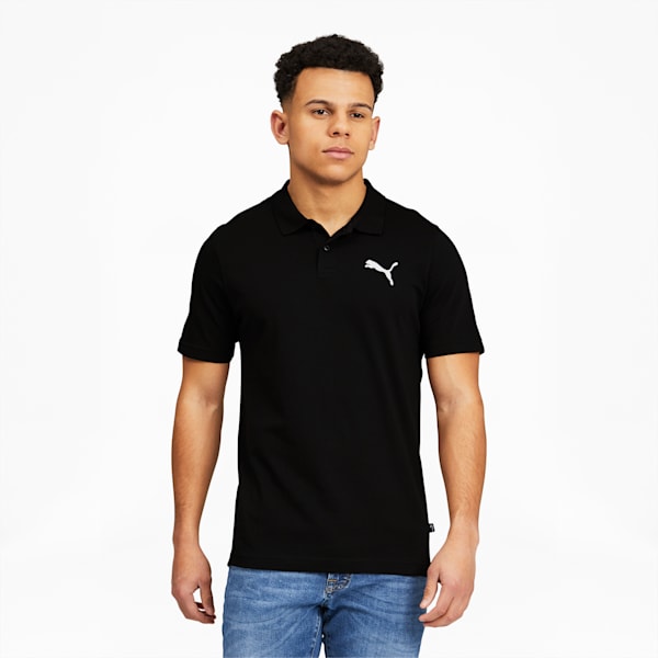 Essentials Men's Jersey Polo, Cotton Black, extralarge