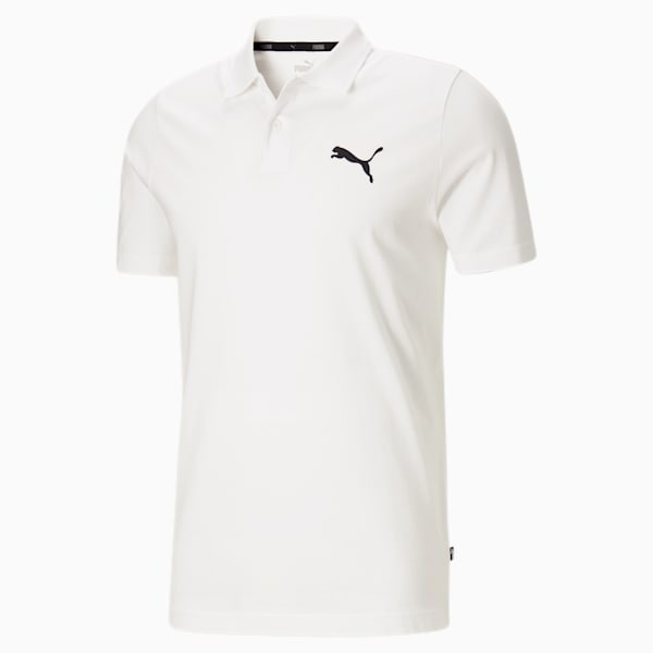 Camiseta tipo polo jersey para hombre Essentials, Puma White, extralarge