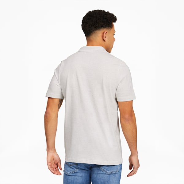 Essentials Men's Heather Polo, Puma White Heather, extralarge