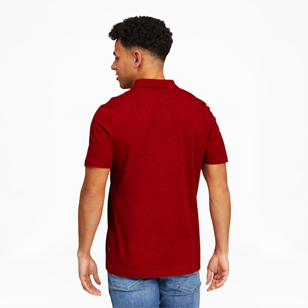 Essentials Men's Heather Polo, High Risk Red Heather, extralarge