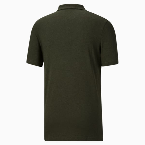 Camiseta tipo polo Essentials Heather para hombre, Forest Night Heather