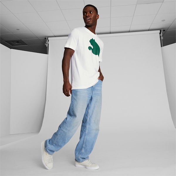 Oversized Logo Men's Tee, Puma White, extralarge