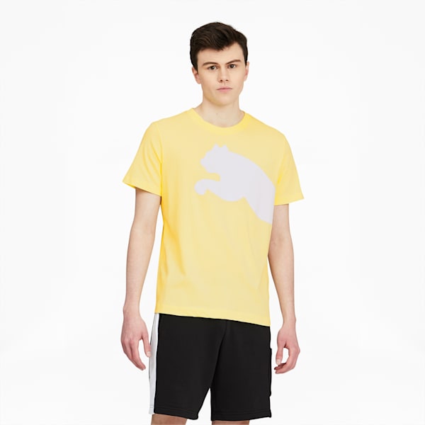 Oversized Logo Men's Tee, Yellow Pear, extralarge