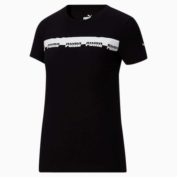 Camiseta Script para mujer, Puma Black, extralarge