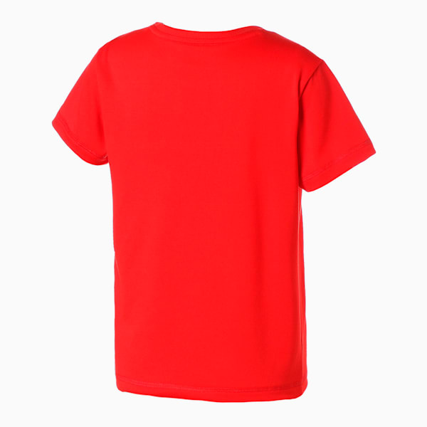 キッズ ボーイズ ACTIVE ESS スモール ロゴ 半袖 Tシャツ B 120-160cm, High Risk Red, extralarge-JPN