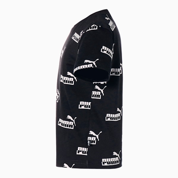 キッズ AMPLIFIED AOP Tシャツ 120-160cm, Puma Black, extralarge-JPN