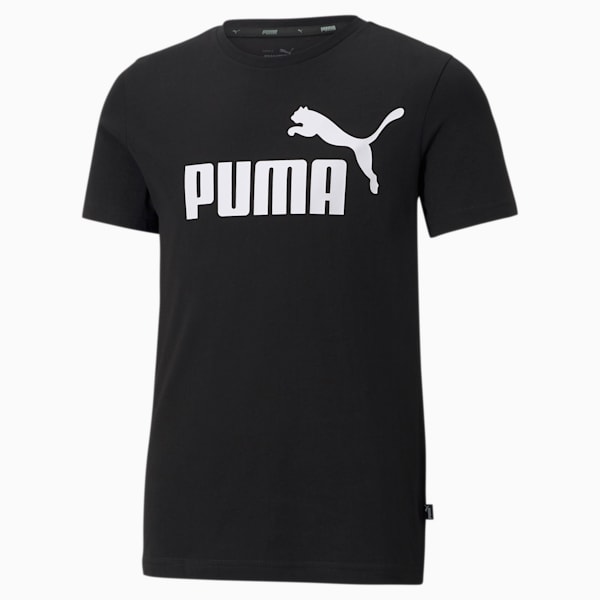 キッズ ESS ロゴ Tシャツ 120-160cm, Puma Black, extralarge-JPN