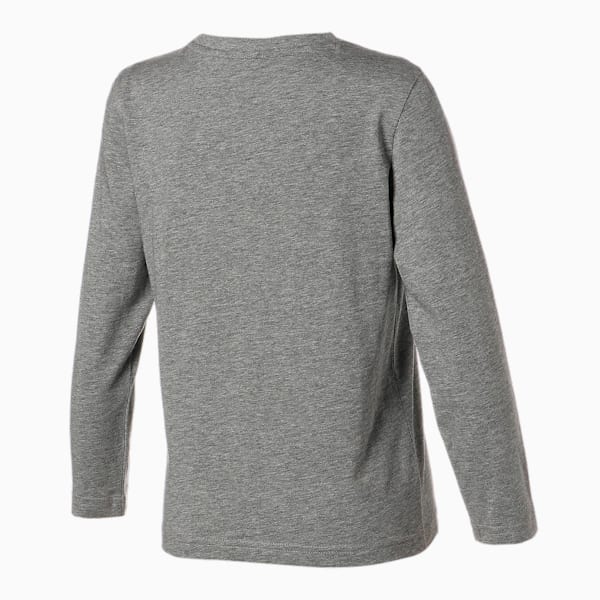 キッズ ESS NO.1 ロゴ 長袖 Tシャツ 120-160cm, Medium Gray Heather, extralarge-JPN